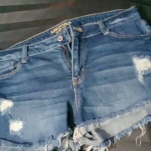Arizona Jean Company Distressed Blue Jean Shorts